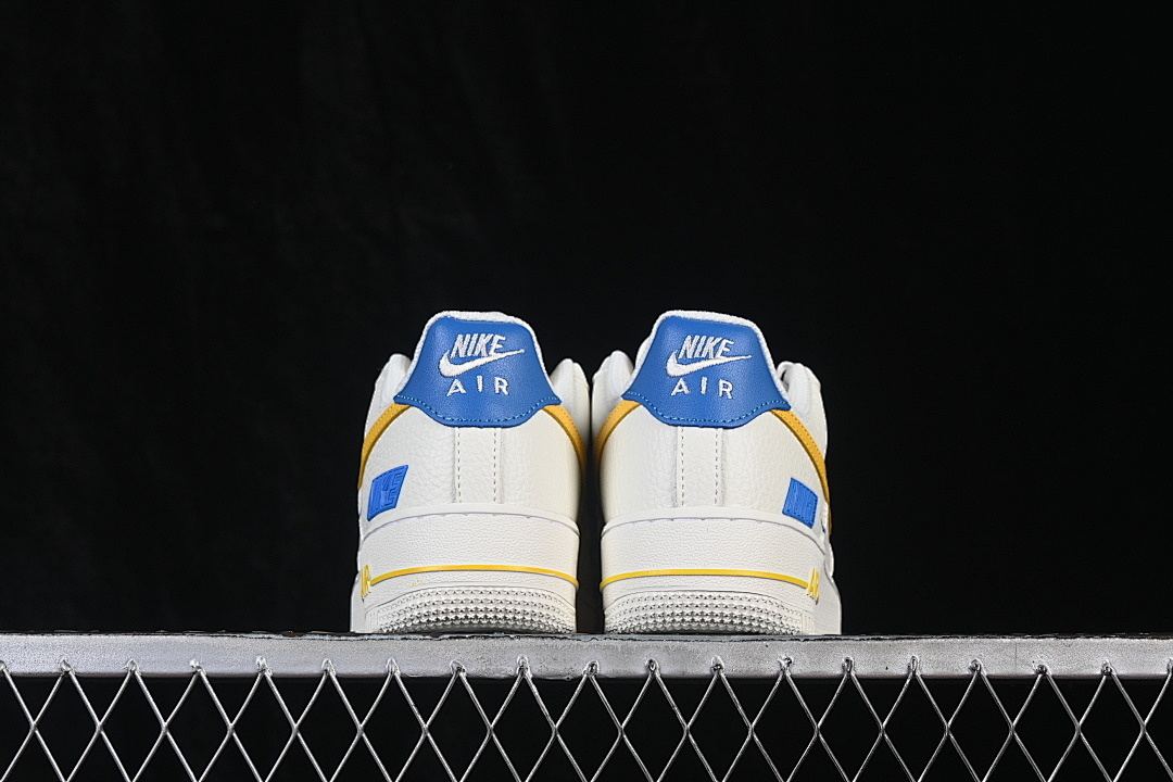 Nike [FZ1151-100]-[AIR FORCE 1 07 LOW CASUAL SNEAKERS WHITE/YELLOW/BLUE]-[WOMAN:36-39]-[MAN:40-45] - Image 14