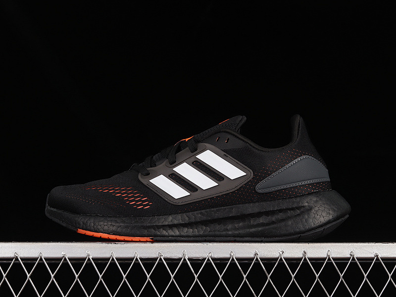 PUREBOOST 22 SHOES CORE BLACK/CLOUD WHITE/ORANGE · HQ1455, photo 1