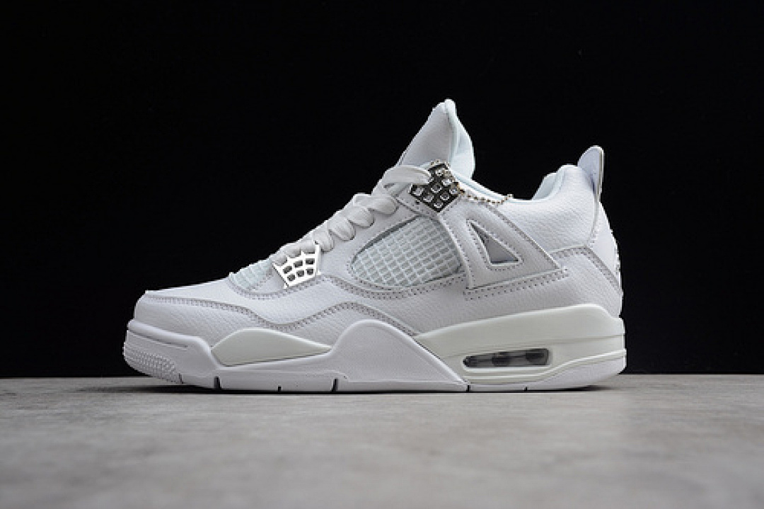 Jordan AIR Jordan 4 IV RETRO PURE MONEY WHITE/METALLIC SILVER · 308497-100, photo 1