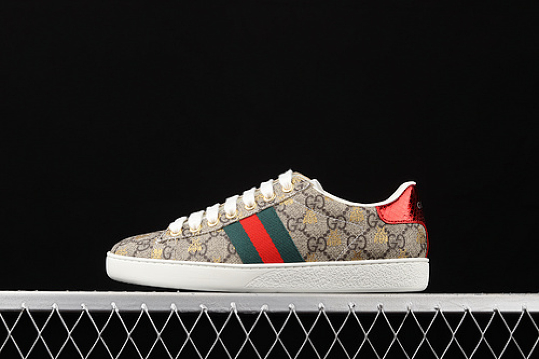 Gucci [GU*CCI ACE EMBROIDERED LOW-TOP SNEAKERS KHAKI/GREEN/RED]-[WOMAN:35-39]-[MAN:40-44] - Image 2