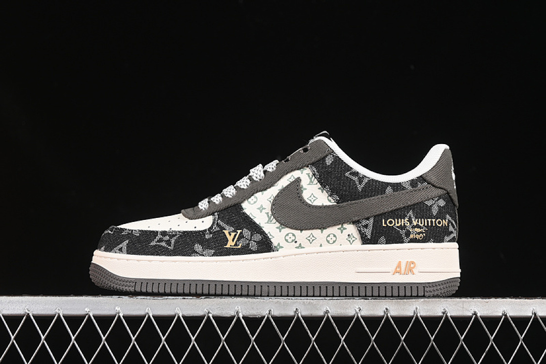 Nike [JJ2508-703]-[AIR FORCE 1 07 LOW LV WHITE/GREY/BLACK/GOLD]-[WOMAN:36-39]-[MAN:40-45] - Image 2