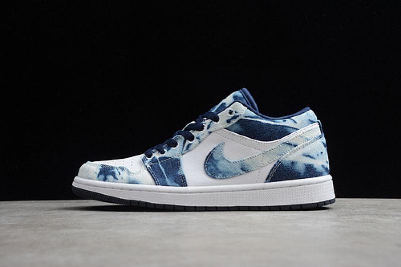 Jordan AIR Jordan 1 LOW WHITE/BLACK/BLUE · CZ8455-100, photo 1