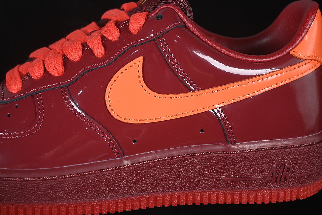 Unbranded [IO4489-601]-[AIR FORCE 1 07 LOW CASUAL SNEAKERS WINE RED/ORANGE]-[WOMAN:35.5-39]-[MAN:40-48.5] - Image 7