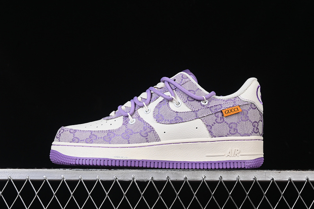 Nike [BD7700-022]-[AIR FORCE 1 07 LOW GUCCI WHITE/PURPLE]-[WOMAN:36-39]-[MAN:40-45], photo 1