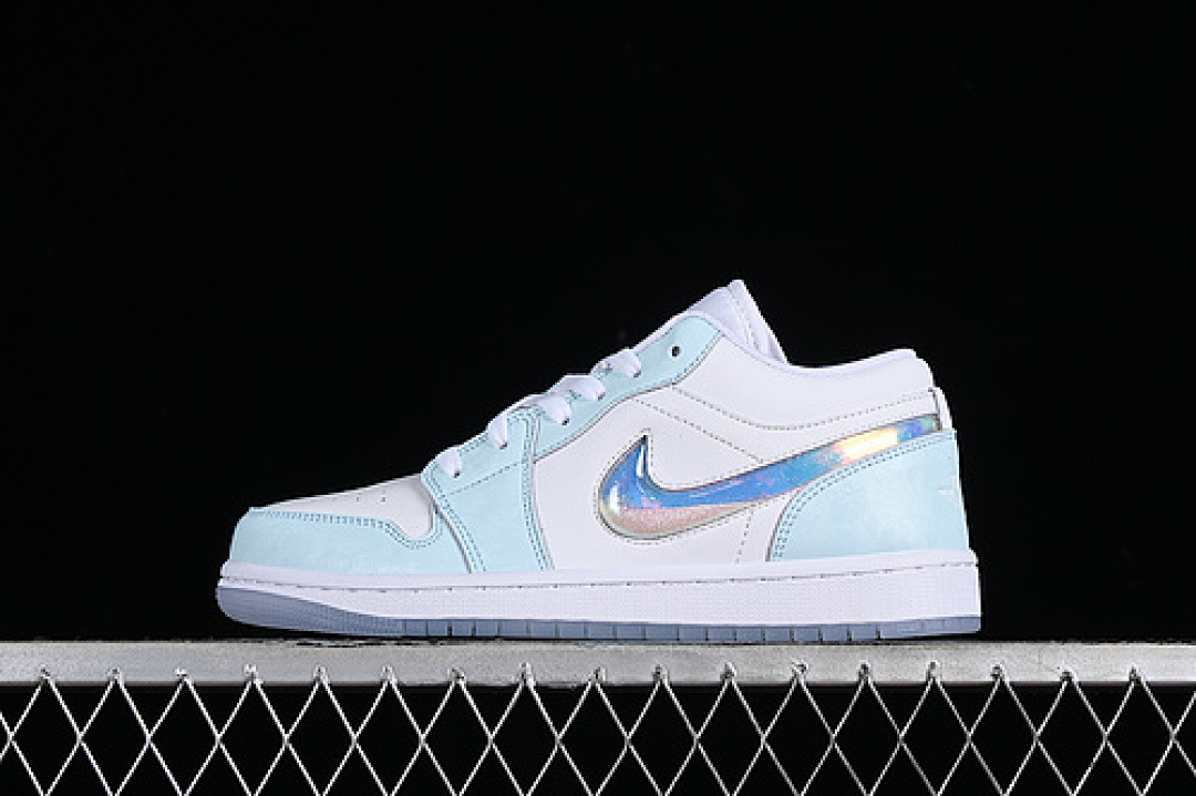 Jordan AIR Jordan 1 LOW GLACIER BLUE/MULTI-COLOR/WHITE/GLACIER BLUE/WHITE/SUPER VIOLET · HJ3481-491, photo 1