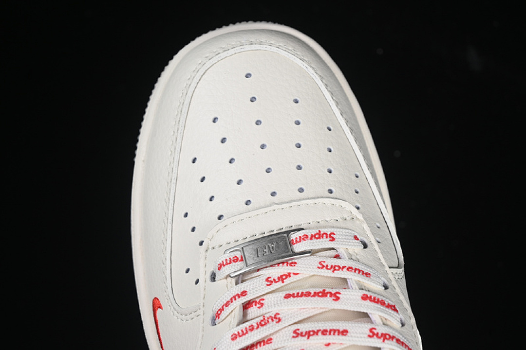 Nike [XZ6188-715]-[AIR FORCE 1 07 LOW SUPREME WHITE/GREY/RED]-[WOMAN:36-39]-[MAN:40-45] - Image 10