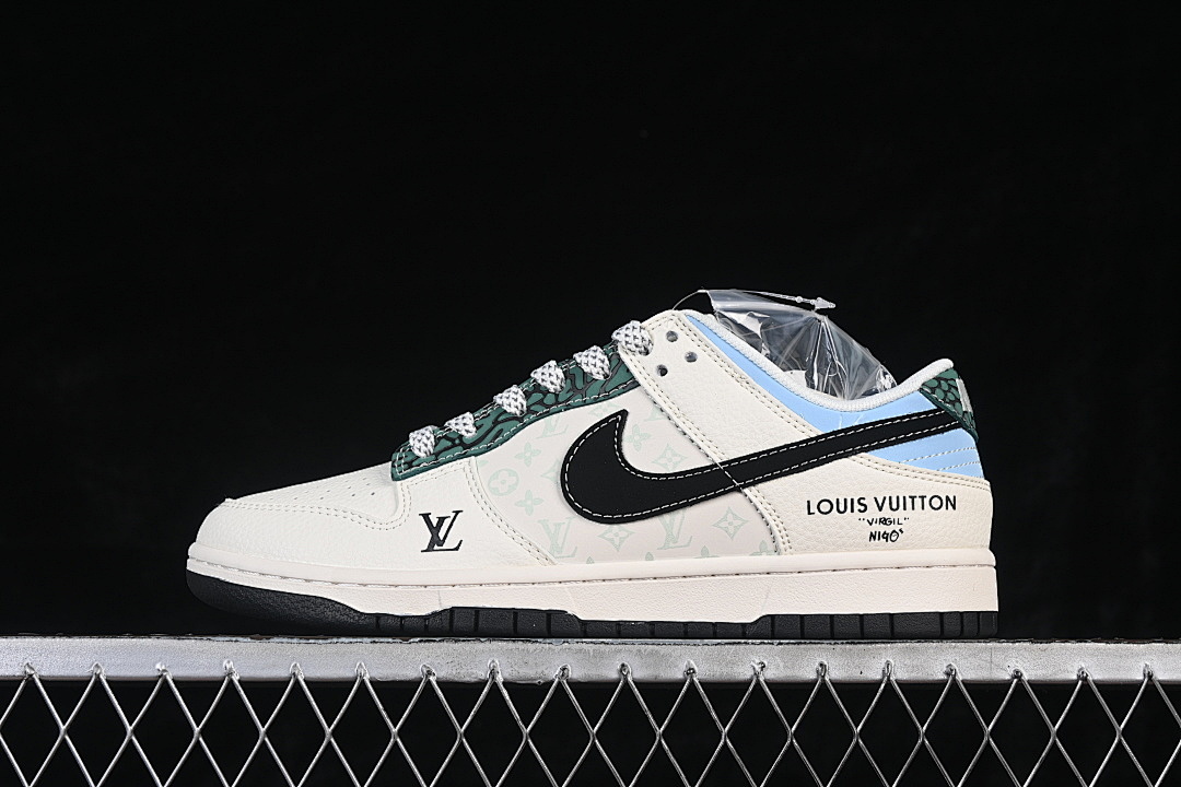 Unbranded [XS6089-626]-[DUNK LOW CASUAL SNEAKERS BLACK/WHITE/SKY BLUE]-[WOMAN:36-39]-[MAN:40-45], photo 1