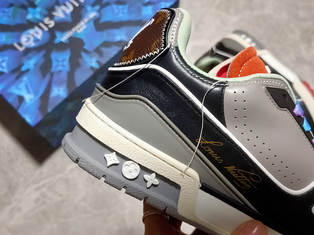 Louis Vuitton [L*V 2021 TRAINER SNEAKERS GREY/BLACK/MULTI-COLOR]-[MAN:38-45] - Image 5