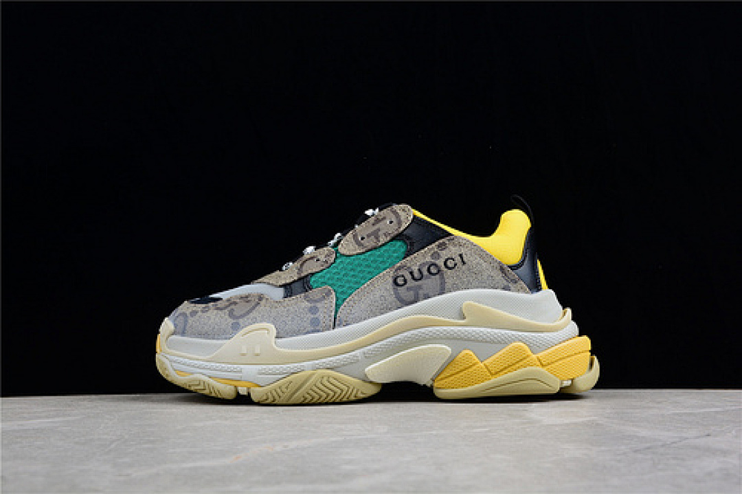 Balenciaga [GU*CCI X BALENCIAGA TRIPLE S GRAY/GREEN/YELLOW]-[WOMAN:35-39]-[MAN:40-46], photo 1