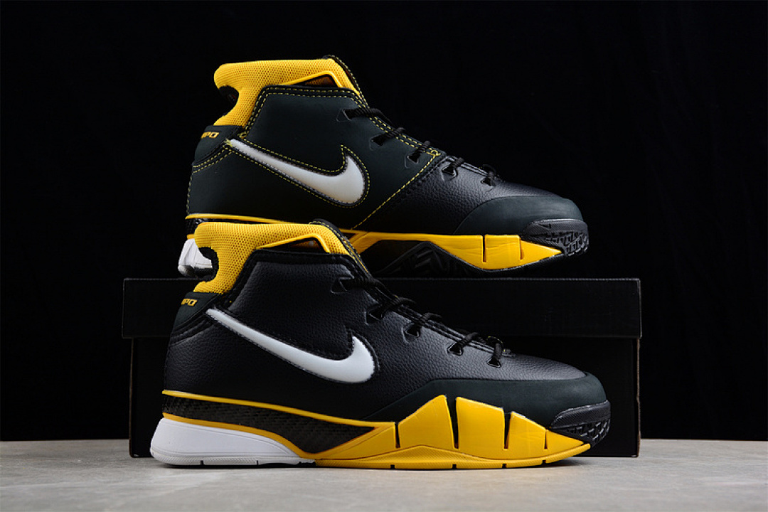 Nike [AQ2728-003]-[ZOOM KOBE 1 PROTRO DEL SOL BLACK/WHITE-VARSITY MAIZE]-[MAN:40-46] - Image 16
