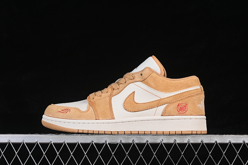 Jordan AIR Jordan 1 LOW RETRO SHOES WHITE/BROWN · DX6259-600, photo 1