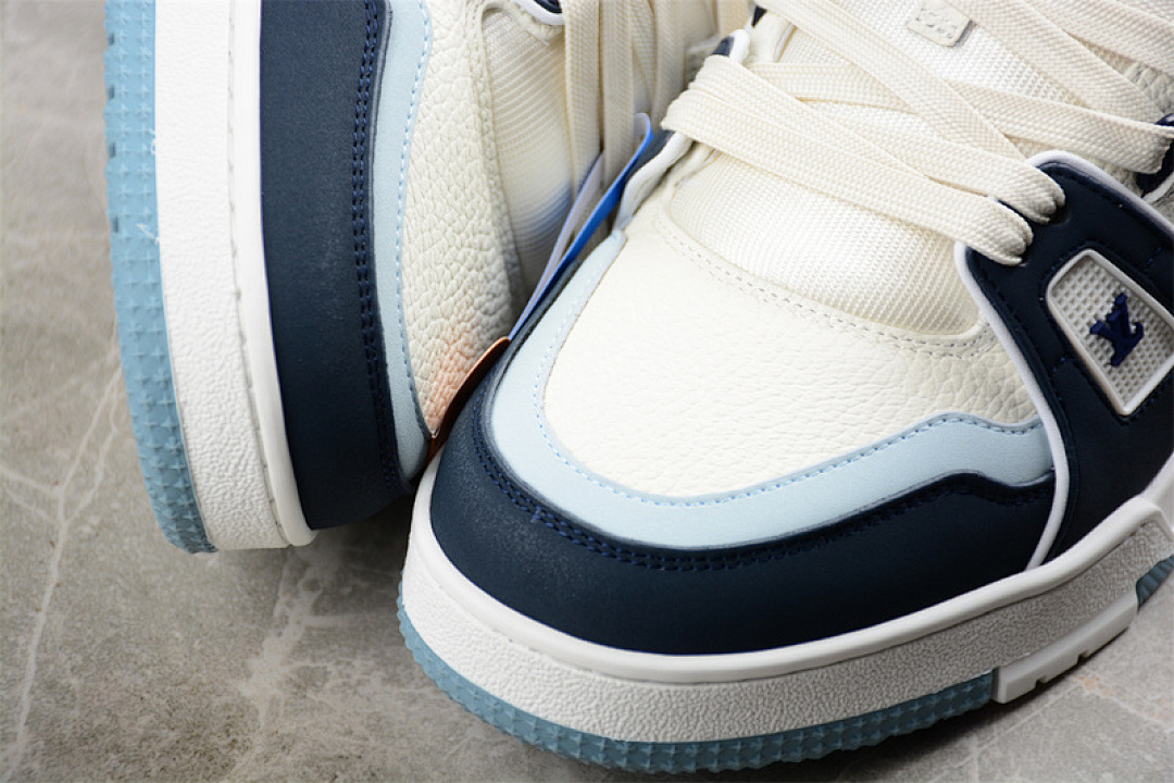 Louis Vuitton [LOUIS VUITTON TRAINER SNEAKER LOW L*V WHITE/BLUE]-[WOMAN:35-39]-[MAN:40-45] - Image 9