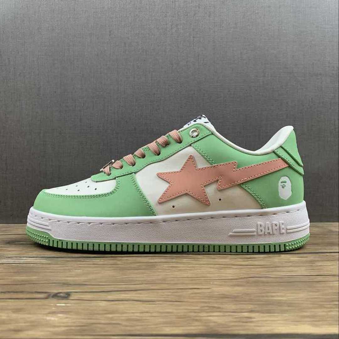 Bape [BAPE STA TO LOW LIGHT GREEN/LIGHT PINK/WHITE]-[WOMAN:36-39]-[MAN:40-45], photo 1