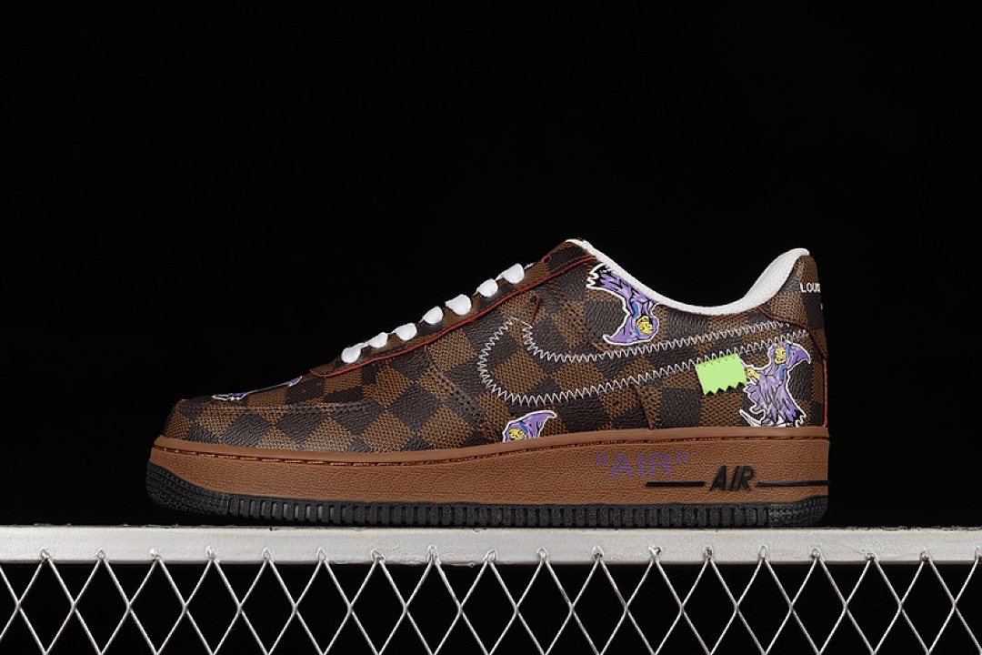 Nike [6A8PYL-001]-[L*V X AIR FORCE 1 LOW 07 DARK BROWN/BROWN/WHITE]-[WOMAN:35.5-39]-[MAN:40-47.5], photo 1