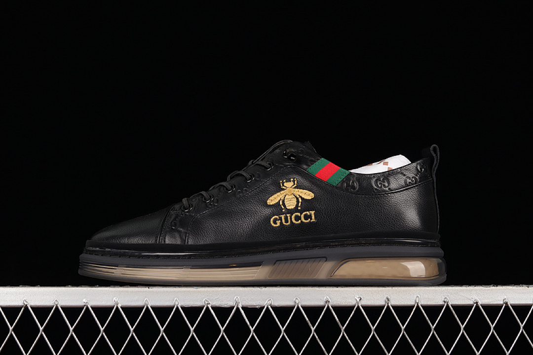[GU*CCI 2022 SPORTS SHOES BLACK/BLACK/GOLD]-[MAN:38-44], photo 1