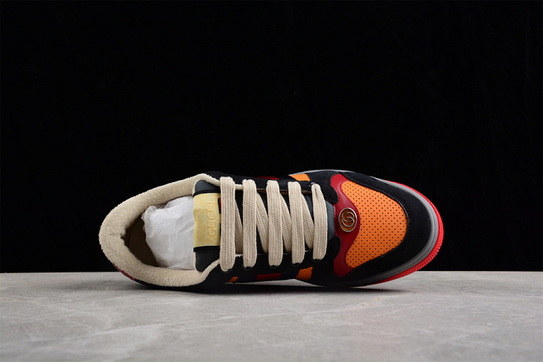 Gucci [GU*CCI ACE EMBROIDERED LOW-TOP BLACK/ORANGE/RED]-[MAN:40-45] - Image 13