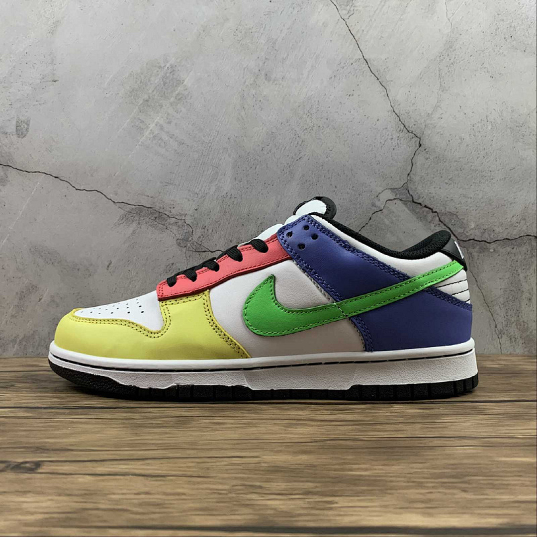 Nike SB DUNK LOW GREEN STRIKE/EMBER GLOW/VINTAGE YELLOW/SAPPHIRE · DD1503-106, photo 1