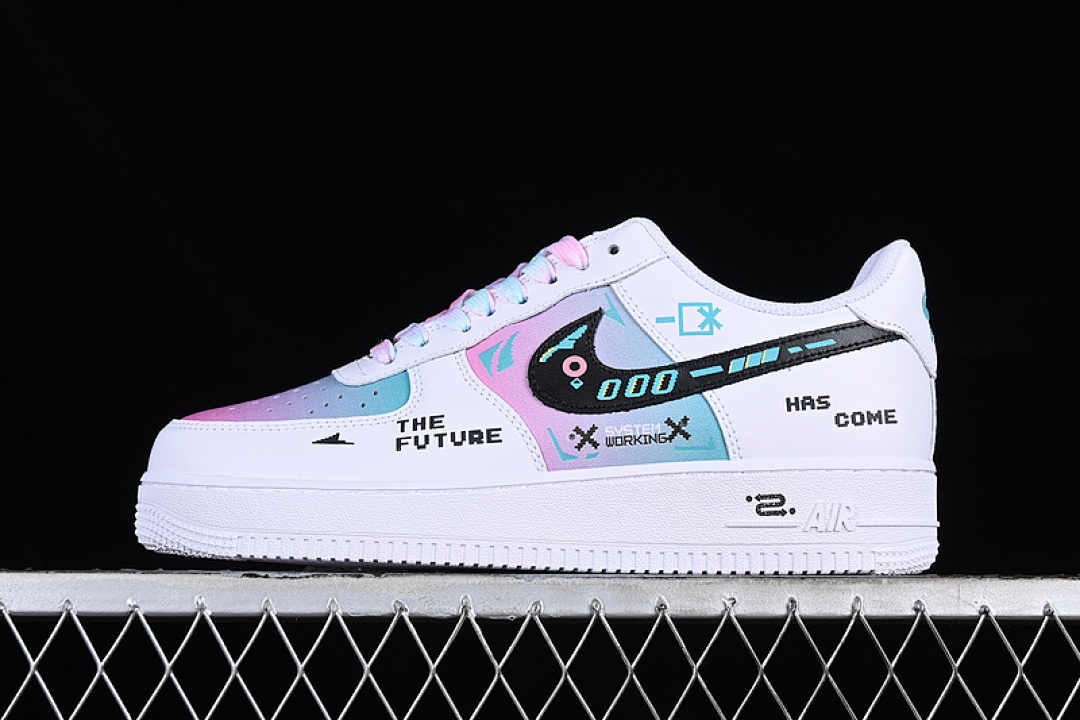 Nike Nike [CW2288-111]-[AIR FORCE 1 07 LOW WHITE/BLACK/BLUR/PURPLE]-[WOMAN:36-39]-[MAN:40-45], photo 1