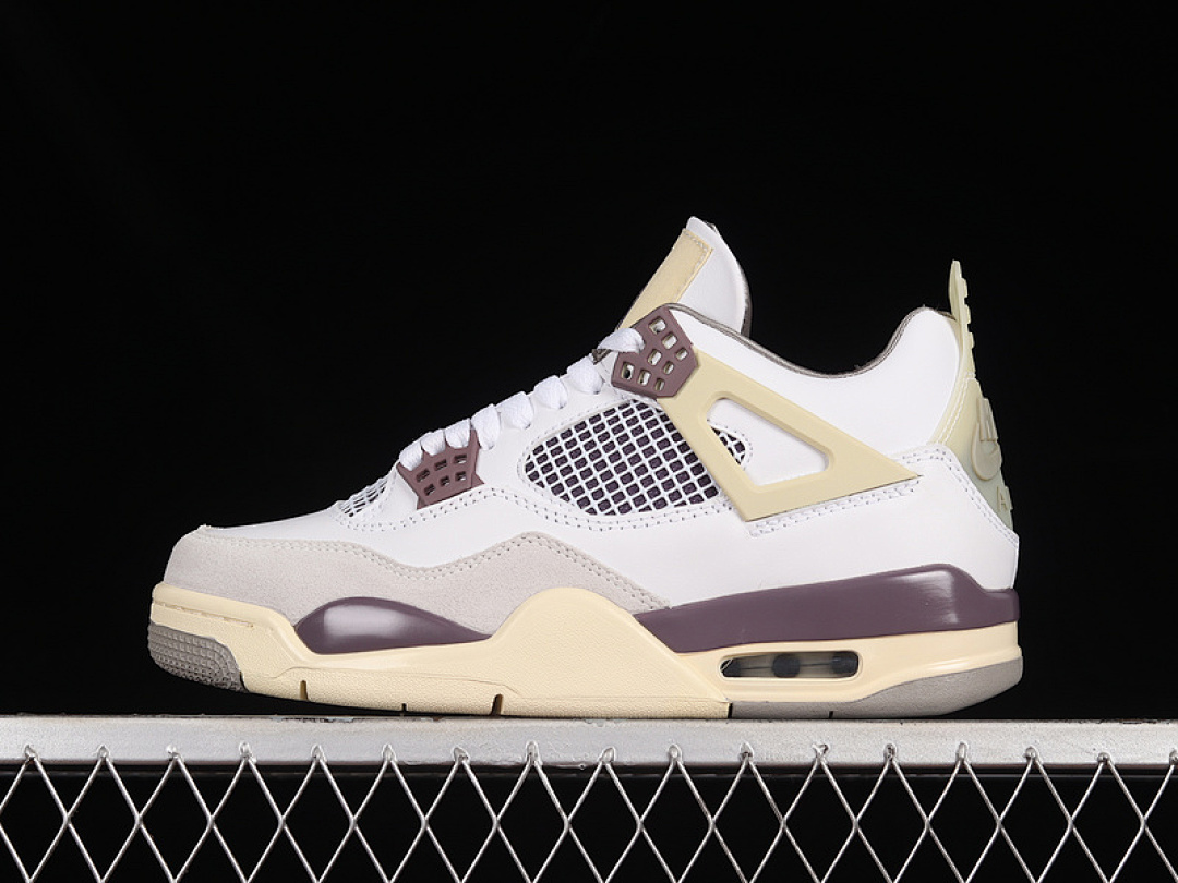 Jordan AIR Jordan 4 RETRO MEDIUM GREY/WHITE/PURPLE · DH6927-001, photo 1