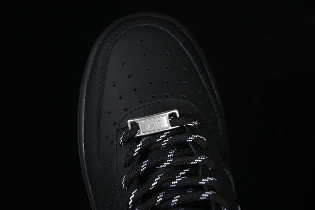 Nike [FV5951-001]-[AIR FORCE 1 07 LOW CASUAL SNEAKERS BLACK/SILVER]-[WOMAN:36-39]-[MAN:40-45] - Image 9