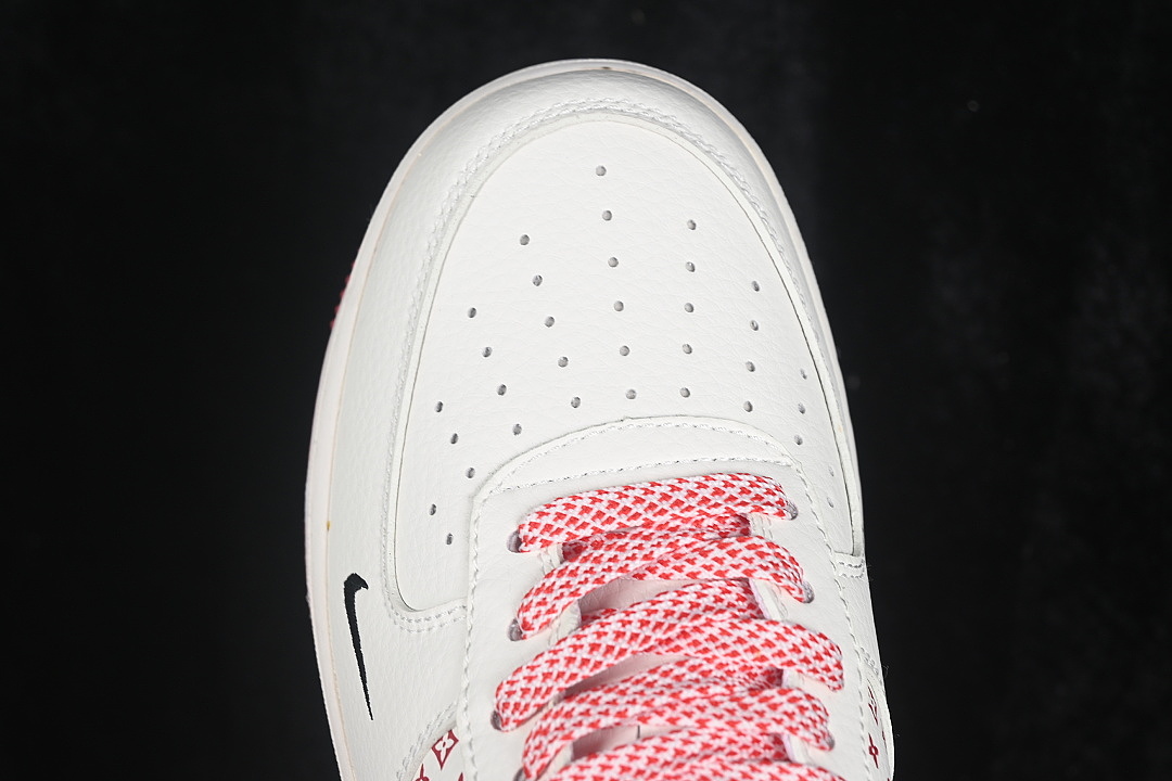 Nike [IH0640-163]-[AIR FORCE 1 07 LOW CASUAL SNEAKERS RED/WHITE/BLACK]-[WOMAN:36-39]-[MAN:40-45] - Image 9