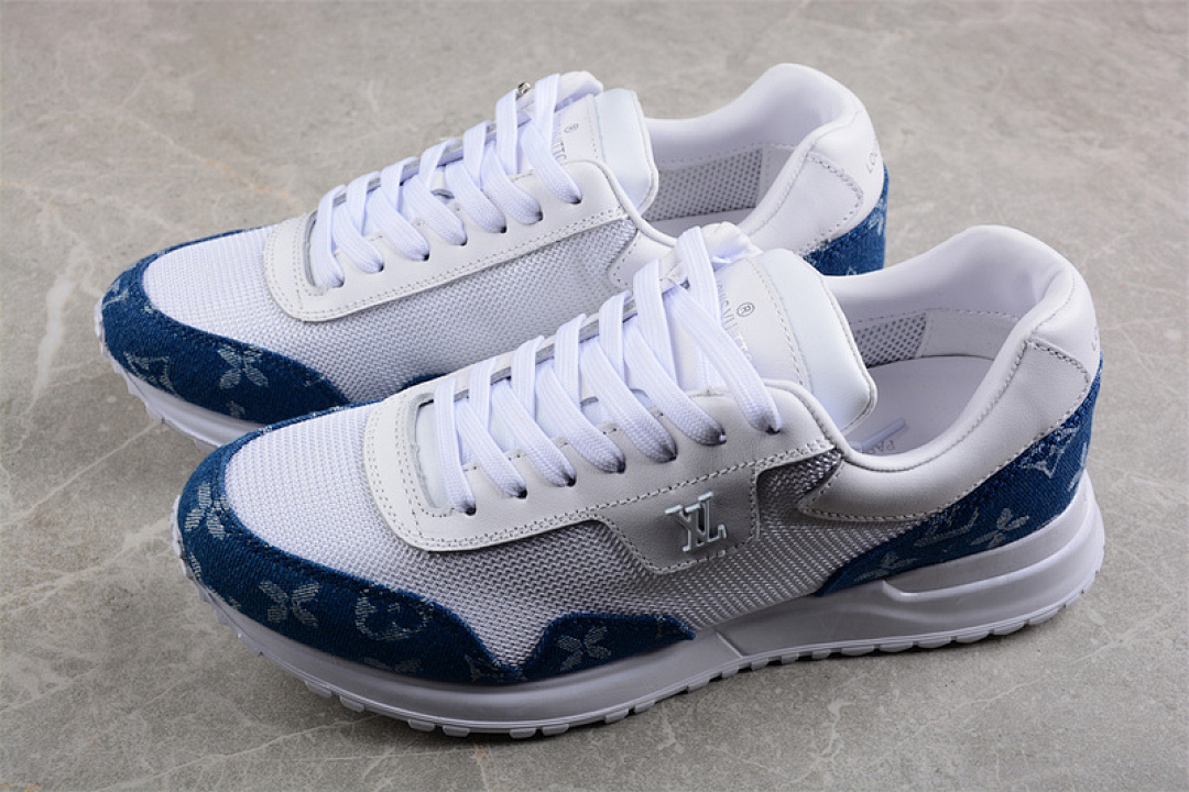 Louis Vuitton [0317174H56]-[L*V RUN AWAY SNEAKERS WHITE/WHITE/BLUE]-[WOMAN:36-39]-[MAN:40-45] - Image 15