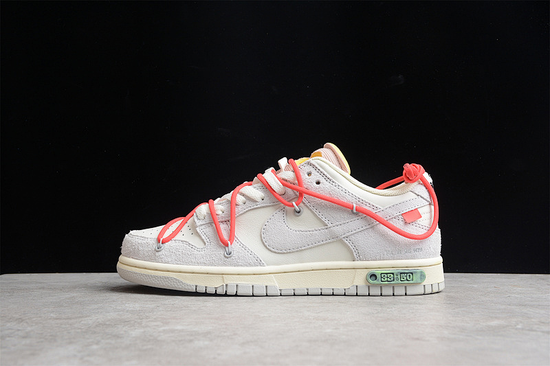 Off-White Nike OW X SB DUNK LOW LOT 17 OF 50 SAIL/NEUTRAL GREY/HYPER PINK · DJ0950-117, photo 1