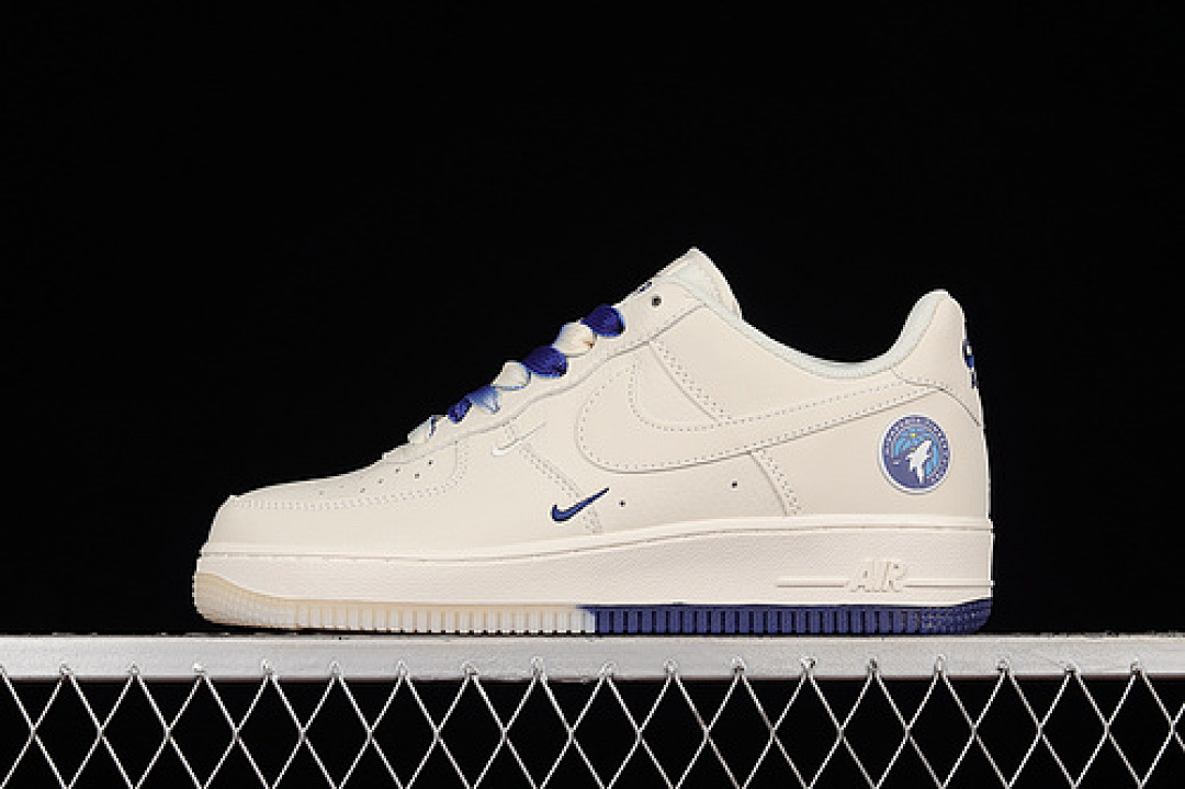 Nike [ML5801-501]-[AIR FORCE 1 07 LOW BEIGE/BEIGE/DARK BLUE]-[WOMAN:36-39]-[MAN:40-45], photo 1