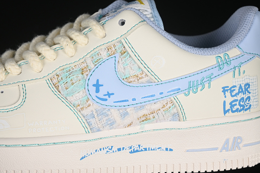 Nike [FJ7740-510]-[AIR FORCE 1 07 LOW LOVE WORDS WHITE/GREY/BLUE]-[WOMAN:36-39]-[MAN:40-45] - Image 8
