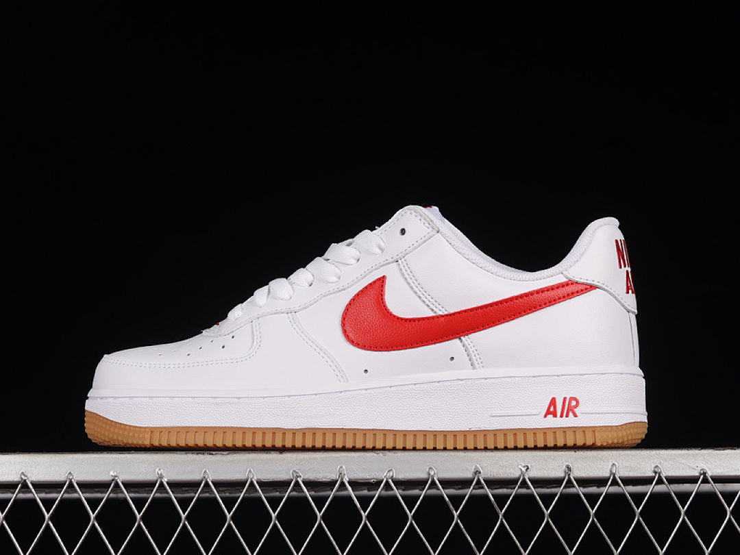 Nike [DJ3911-102]-[AIR FORCE 1 LOW COLOR OF THE MONTH WHITE/UNIVERSITY RED/GUM (YELLOW]), photo 1