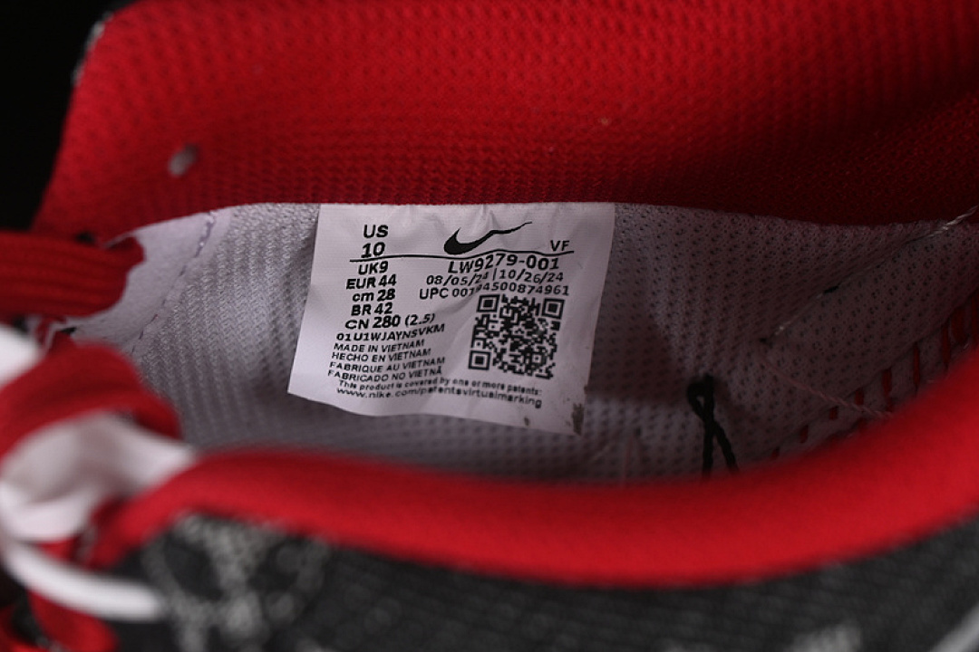 Nike [LW9279-001]-[AIR FORCE 1 07 LOW LV WHITE/BLACK/RED]-[WOMAN:36-39]-[MAN:40-45] - Image 6