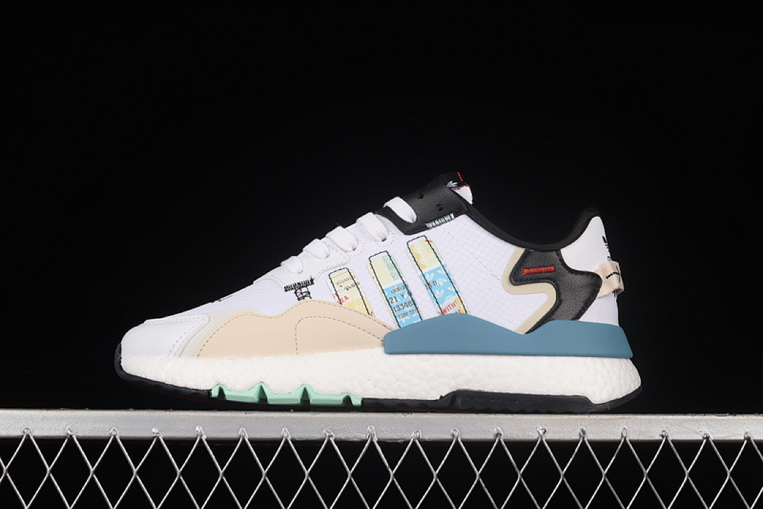 Unbranded [GW4229]-[NITE JOGGER BOOST SHOES CLOUD WHITE/CORE BLACK/BLUE]-[WOMAN:36-39]-[MAN:40-45], photo 1