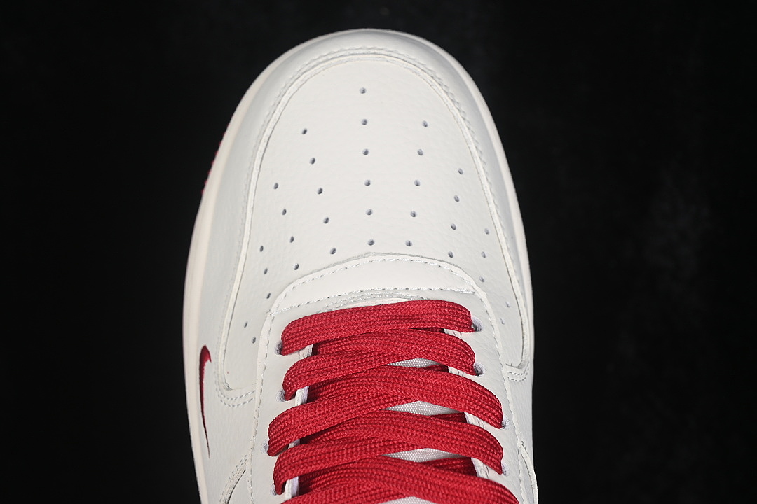 Nike [RD1988-002]-[AIR FORCE 1 07 LOW CASUAL SNEAKERS WHITE/RED/WHITE]-[WOMAN:36-39]-[MAN:40-45] - Image 10