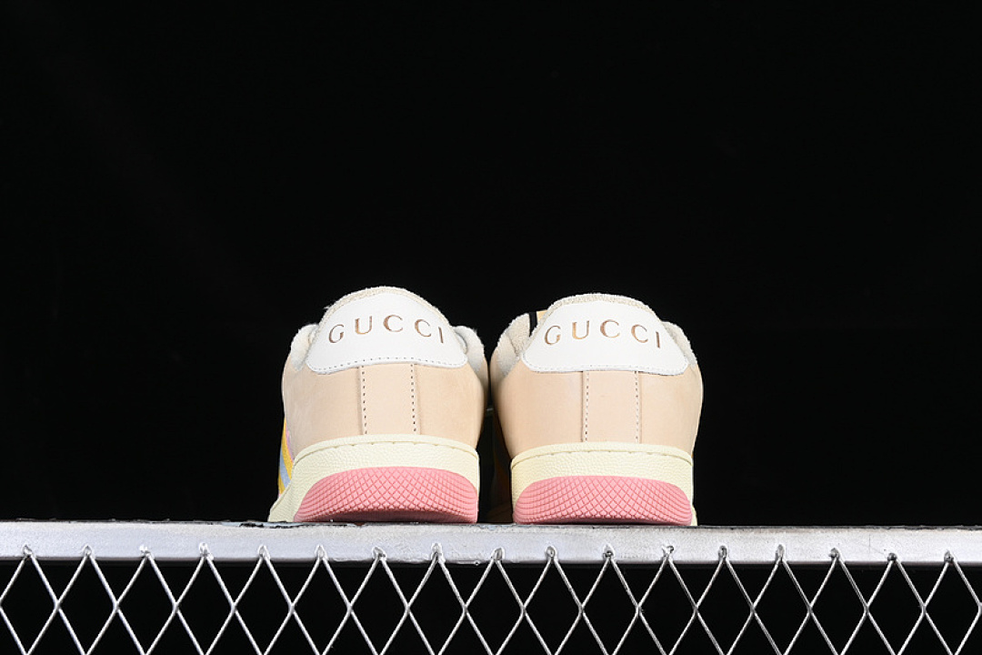 Gucci [9Y9209443]-[GU*CCI DISTRESSED SCREENER SNEAKER WHITE/BROEN/PINK/YELLOW/GREEN]-[WOMAN:35-40] - Image 4