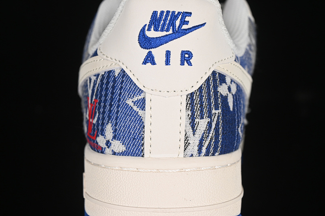 Nike [XS1958-586]-[AIR FORCE 1 07 LOW WHITE/GREY/BLUE]-[WOMAN:36-39]-[MAN:40-45] - Image 7