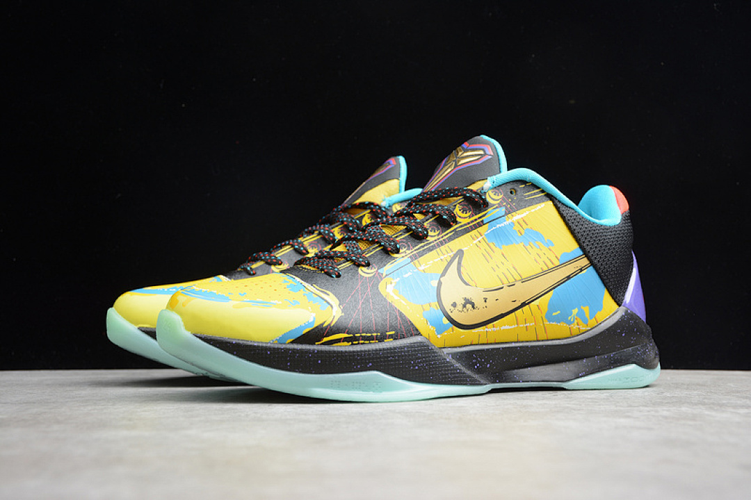 Nike [639691-700]-[ZOOM KOBE 5 PRELUDE BLACK/YELLOW/BLUE]-[MAN:40-46] - Image 16