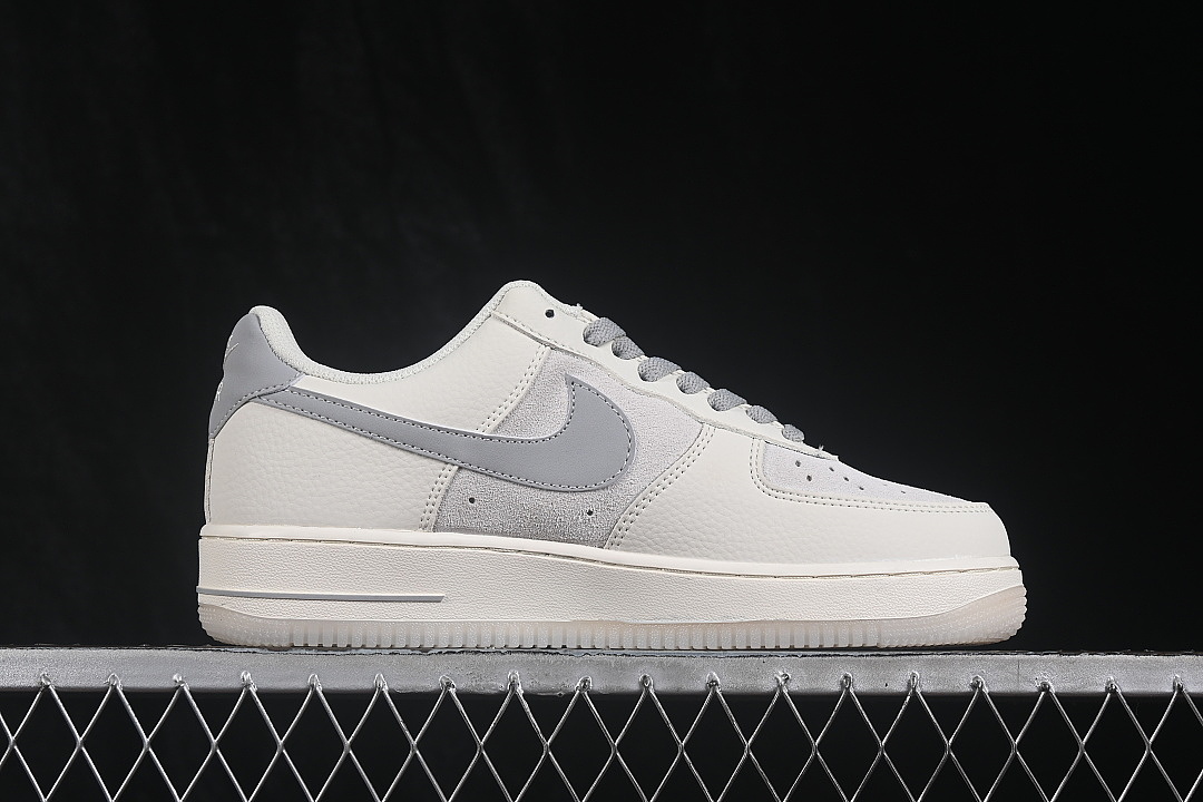 Nike [DD1982-355]-[AIR FORCE 1 07 LOW CASUAL SNEAKERS LIGHT GRAY/WHITE]-[WOMAN:36-39]-[MAN:40-45] - Image 15
