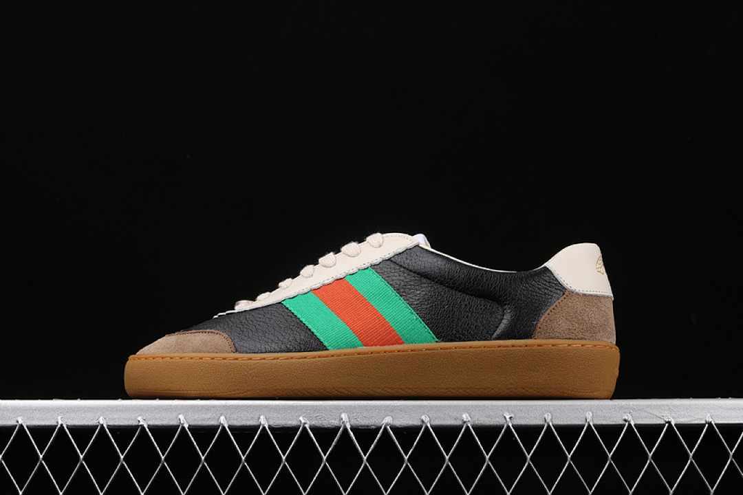 Gucci Gucci [ ACE EMBROIDERED LOW-TOP SNEAKER BLACK/GREEN/RED]-[UNISEX:35-44], photo 1