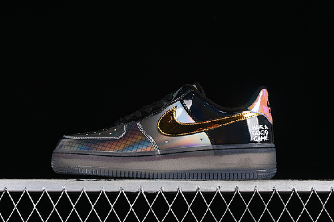 Nike Nike AIR FORCE 1 07 LOW NIGHT ELVES BLACK/SILVER/GREY/ORANGE · XL2402-222, photo 1
