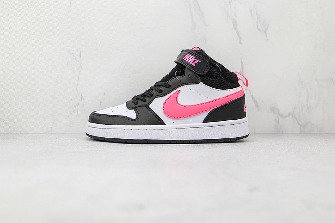 COURT BOROUGH MID 2 GS WHITE/BLACK/PINK · CD7782-005, photo 1