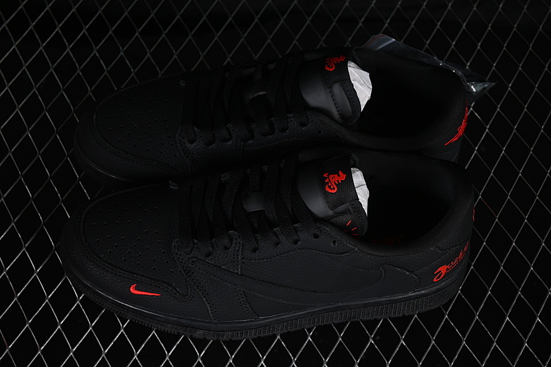 Jordan [YF9511-502]-[FRAGMENT DESIGN AIR JORDAN 1 LOW OG SP BLACK/BLACK]-[WOMAN:36-39]-[MAN:40-45] - Image 3