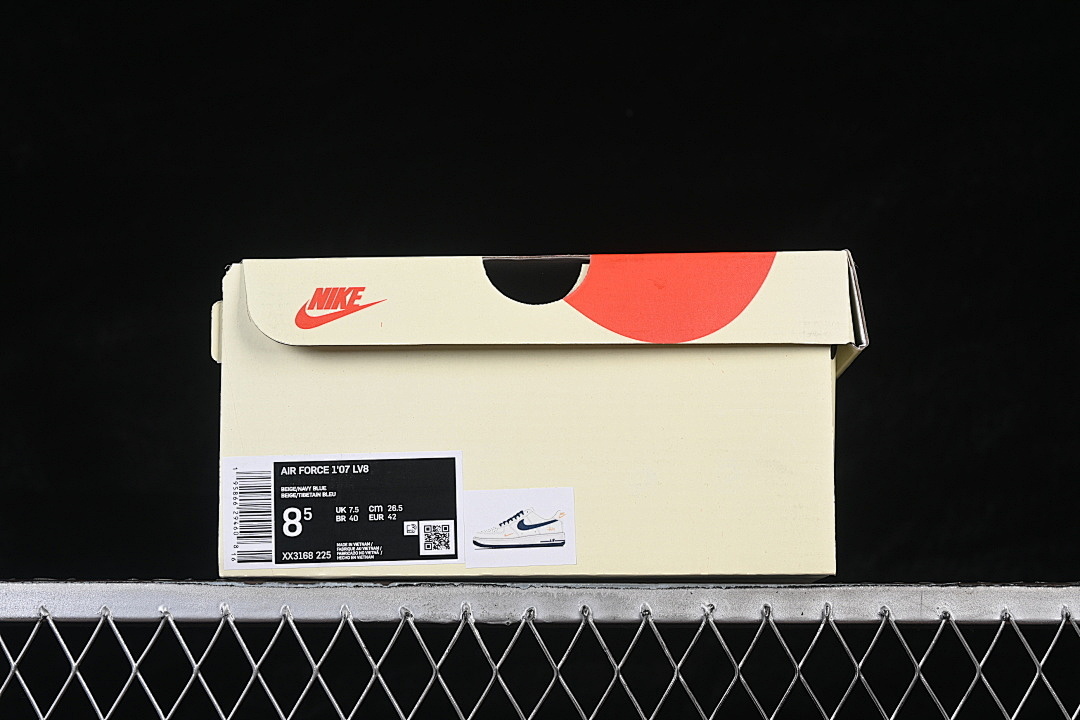 Nike [XX3168-225]-[AIR FORCE 1 07 LOW CASUAL SNEAKERS WHITE/NAVY BLUE]-[WOMAN:36-39]-[MAN:40-45] - Image 12