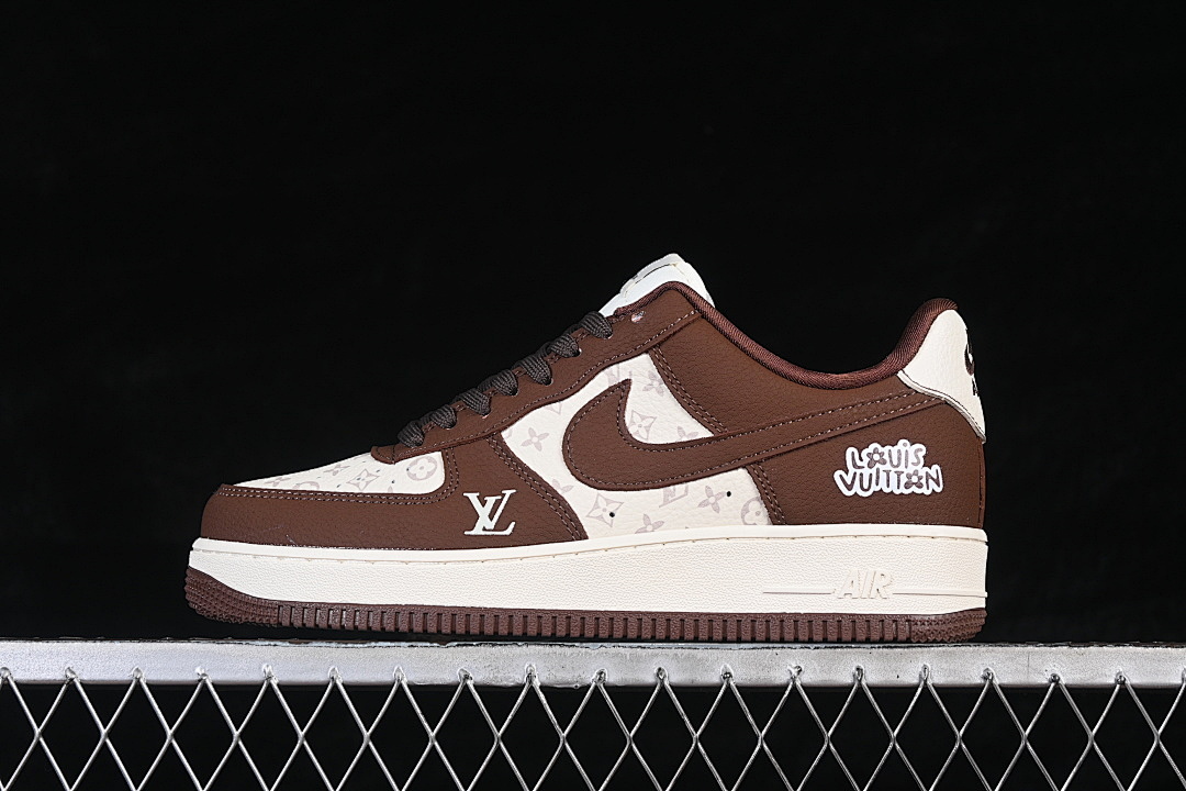 Nike [DF0188-127]-[AIR FORCE 1 07 LOW CASUAL SNEAKERS WHITE/BROWN]-[WOMAN:36-39]-[MAN:40-45] - Image 2