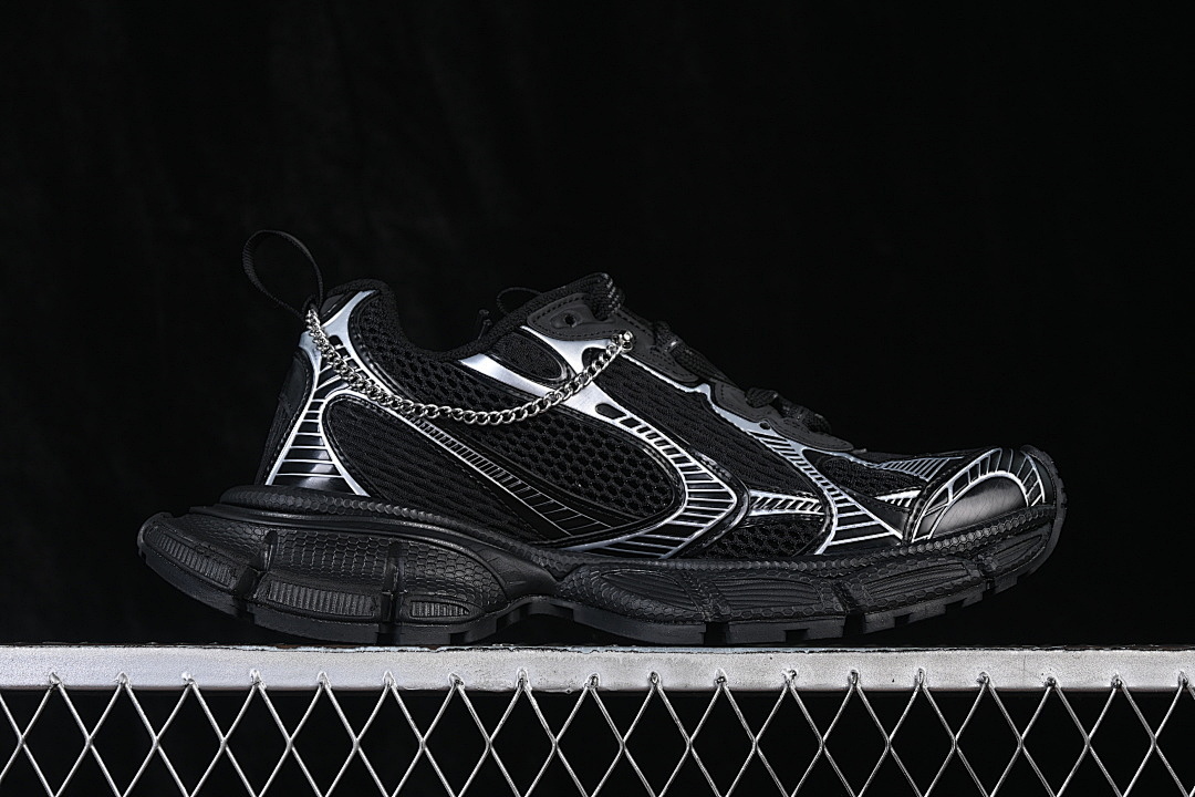 Balenciaga [W3XCN1000]-[CHARMS MEN TRENDY RUNNING SHOES BLACK/SILVER]-[WOMAN:35-39]-[MAN:40-46] - Image 16