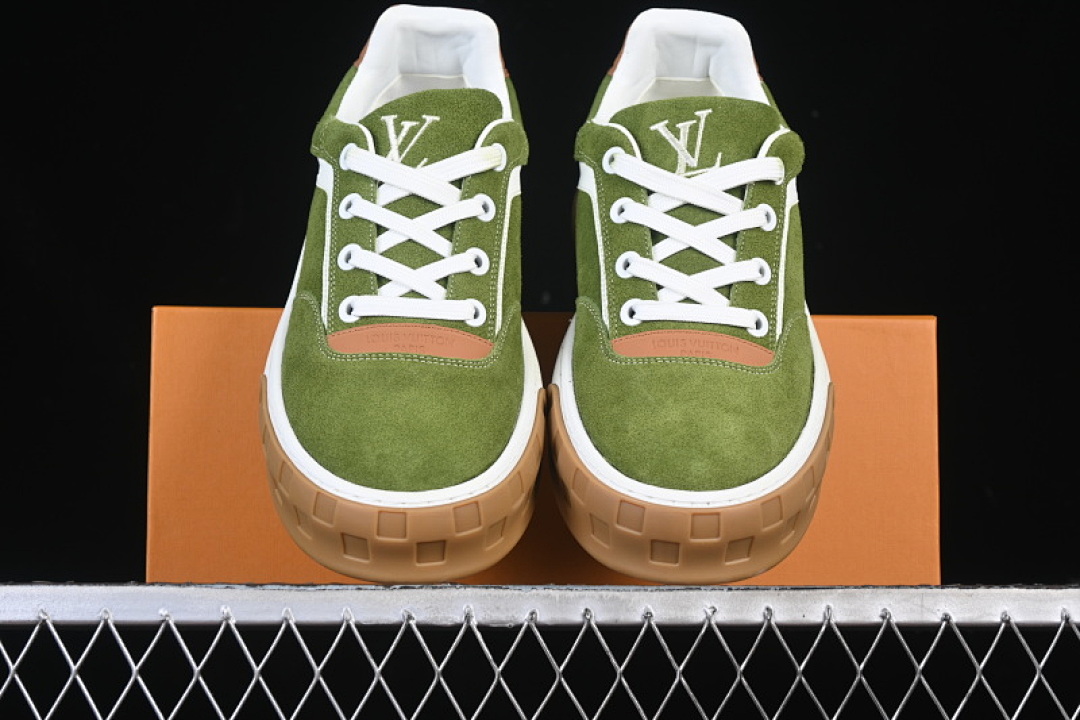 Louis Vuitton [LOUIS VUITTON SKATE SNEAKER CLASSIC 2025SS GREEN/WHITE]-[MAN:39-45] - Image 13