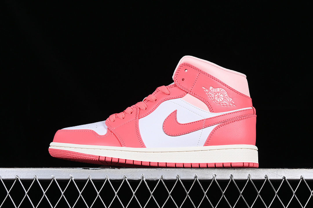 Jordan [BQ6472-186]-[AIR JORDAN 1 MID WHITE/PINK]-[WOMAN:36-39]-[MAN:40-46], photo 1
