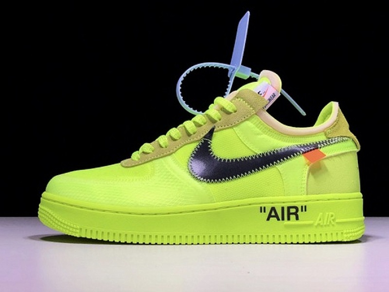 Nike Nike OG AIR FORCE 1 LOW X OW VOLT/HYPER JADE-CONE-BLACK · AO4606-700, photo 1