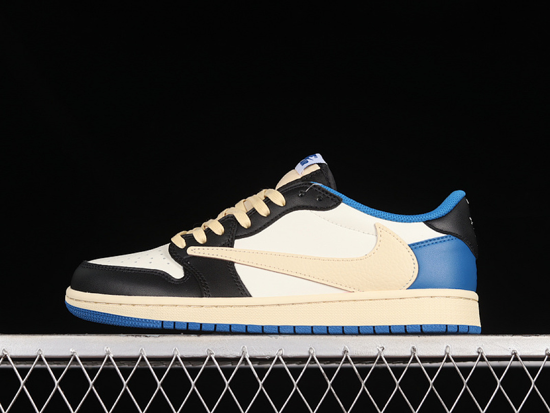Jordan 【320[DM7866-140]-[TRAVIS SCOTT X AIR JORDAN 1 LOW OG OFF WHITE/BLUE/BLACK]-[WOMAN:36-39]-[MAN:40-46], photo 1