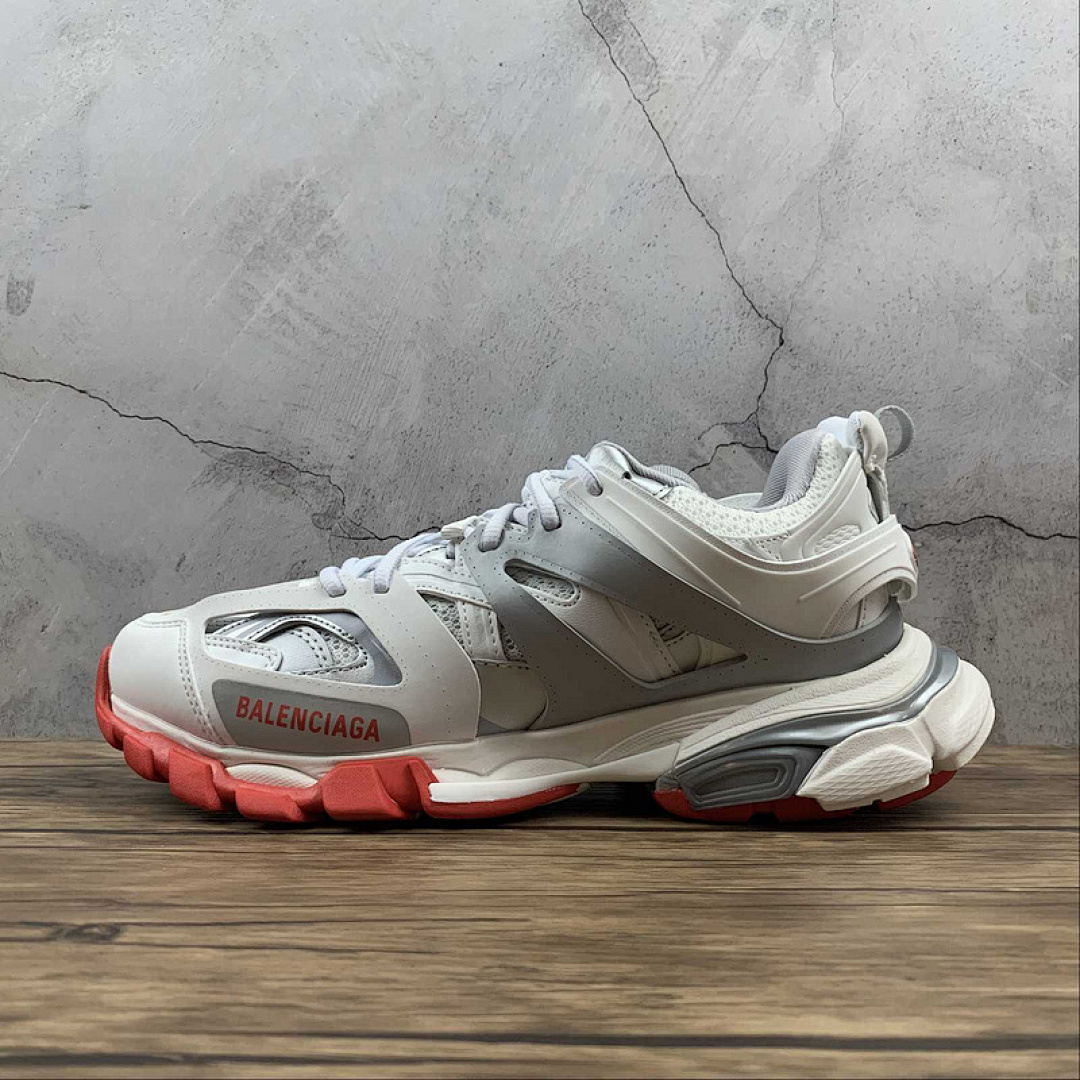 Unbranded [BA*LEN*CIAGA TRACK 2.0 SNEAKER WHITE/GREY/RED]-[WOMAN:35-39]-[MAN:40-46], photo 1