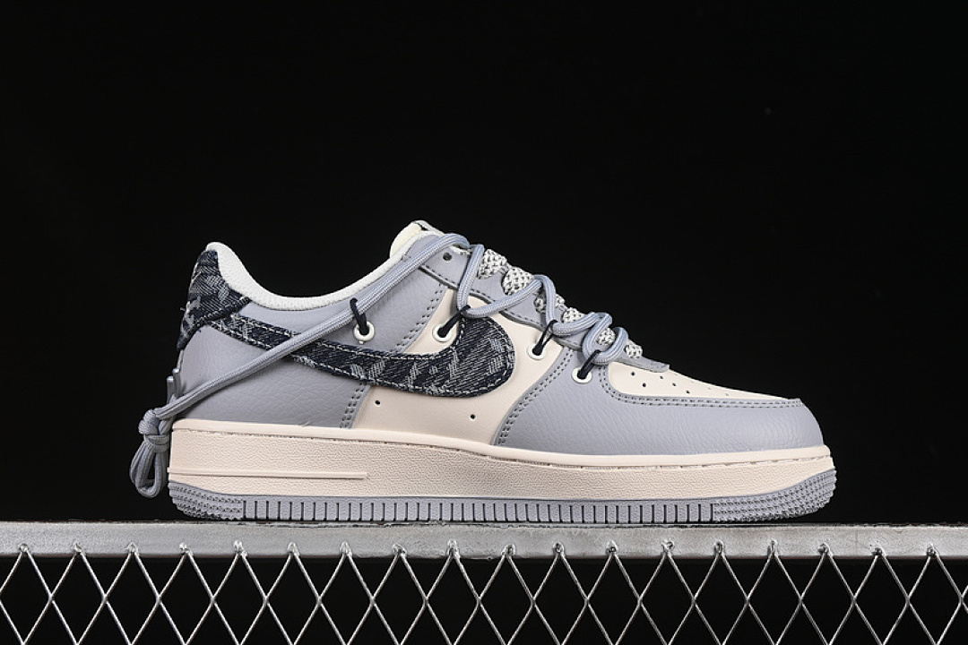 Nike [DM6868-099]-[AIR FORCE 1 07 LOW LV WHITE/BLUE/GREY]-[WOMAN:36-39]-[MAN:40-45] - Image 16